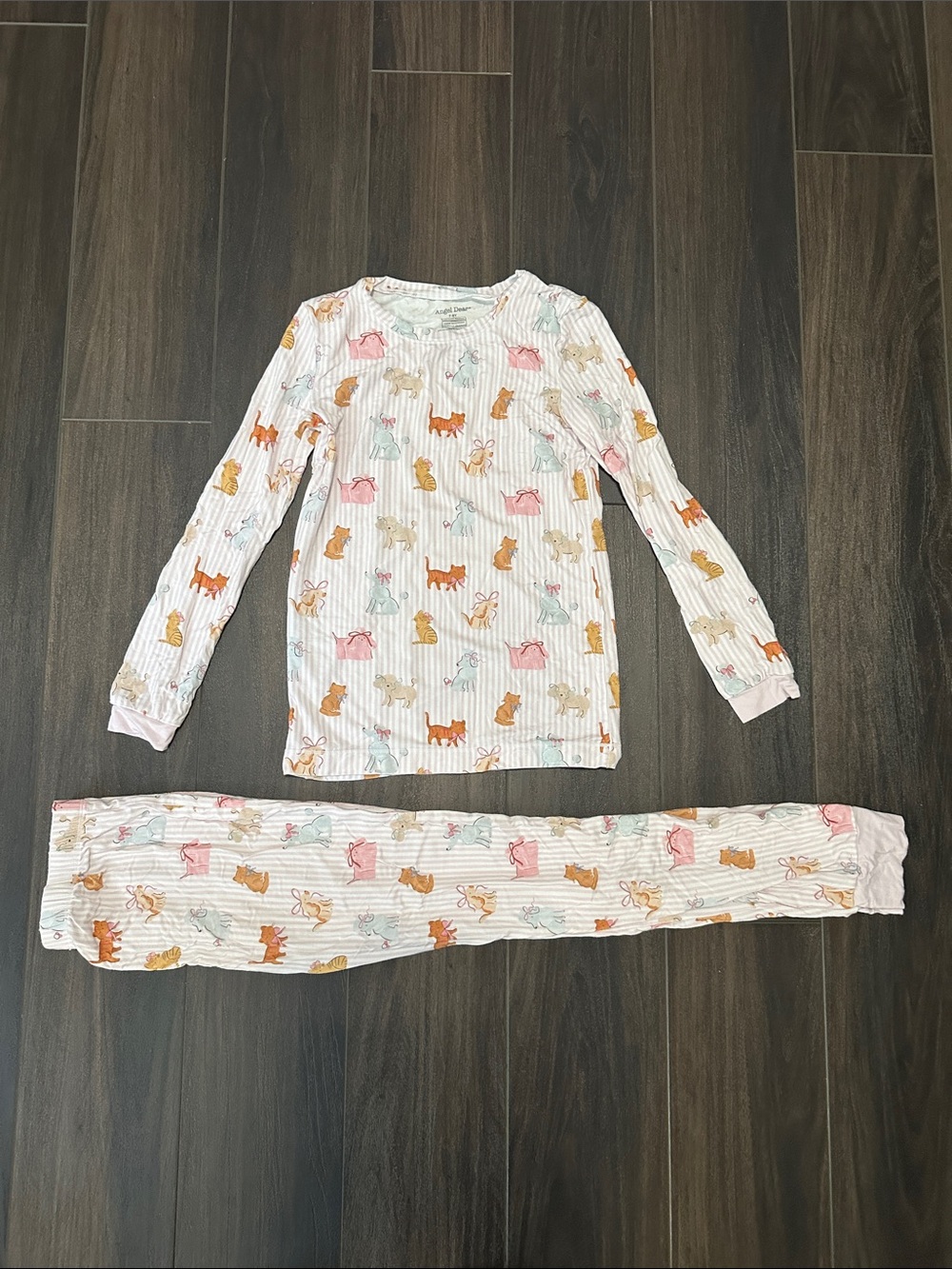 Angel Dear Fancy Pets LS Loungewear Set, size 7-8